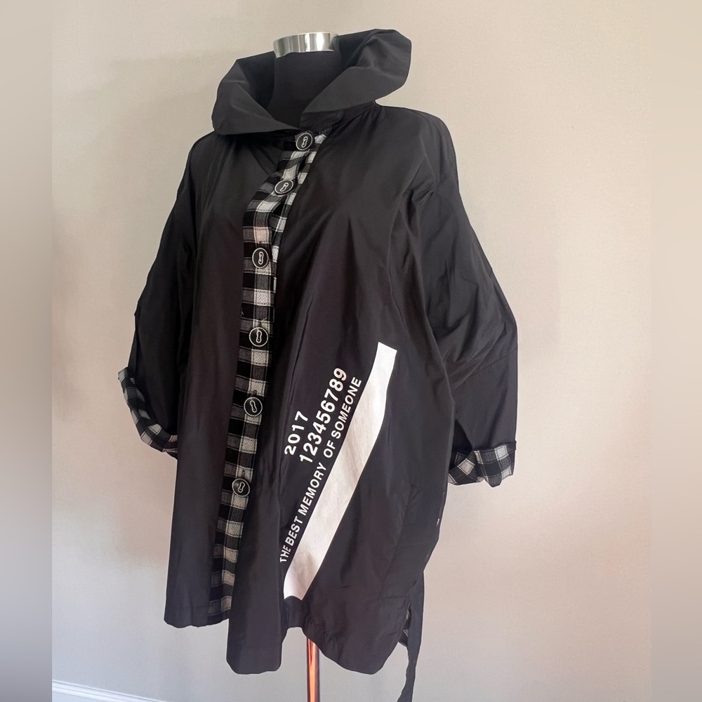 NWT Darkwin Black Lightweight Statement Jacket XX… - image 7